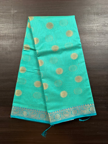 Sea Green Blended Cotton Saree