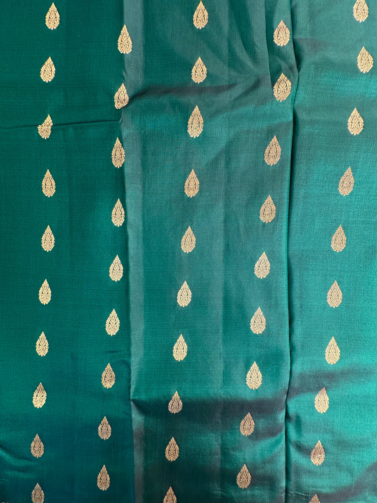B. Green  Pondicherry Handloom Pure Silk Saree