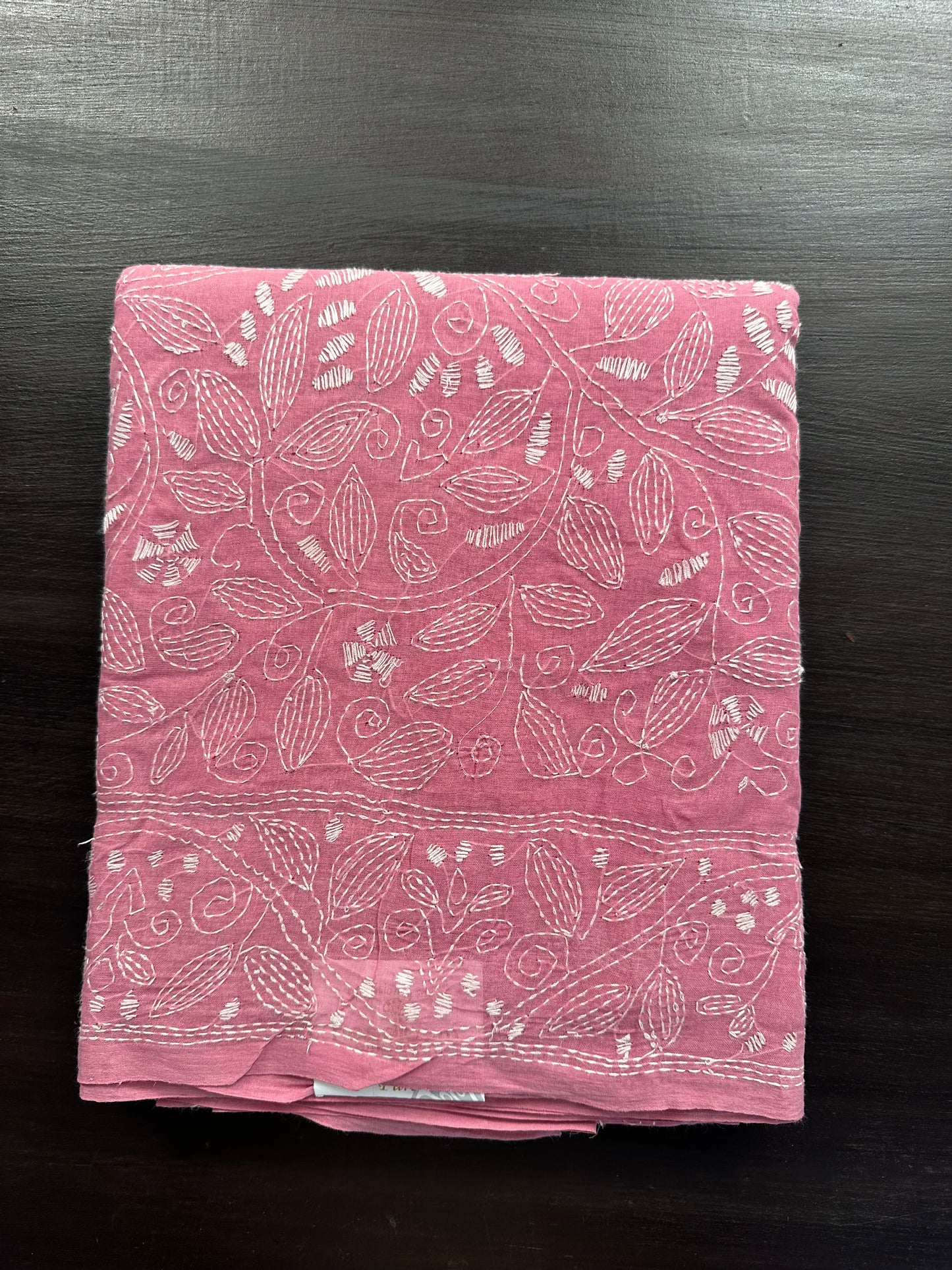 Cotton Saree With Kaantha  Embroidery