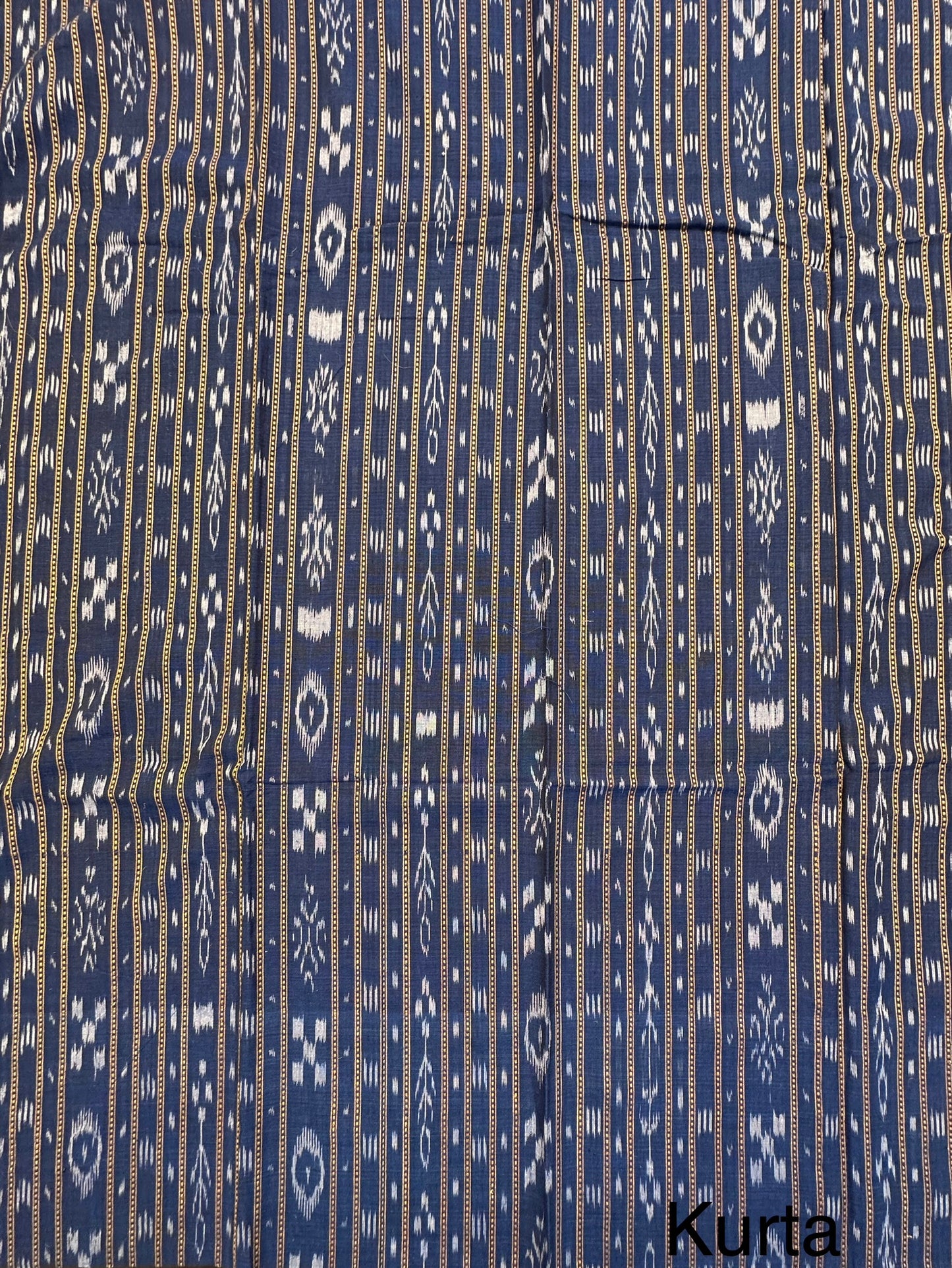 Blue Sambhalpuri Ikkat Handloom Cotton  3-Piece Suit