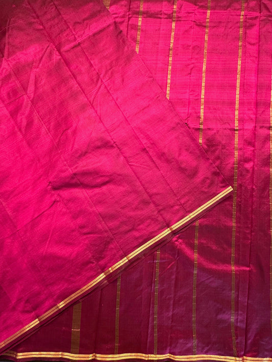 Wine Pure Silk Saree