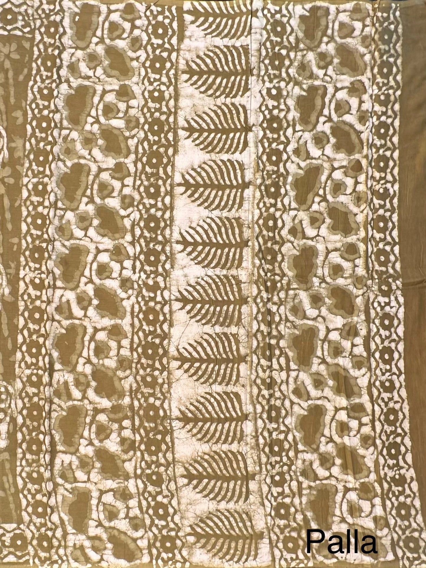 Mehendi Green  Block Print Pure Cotton Saree