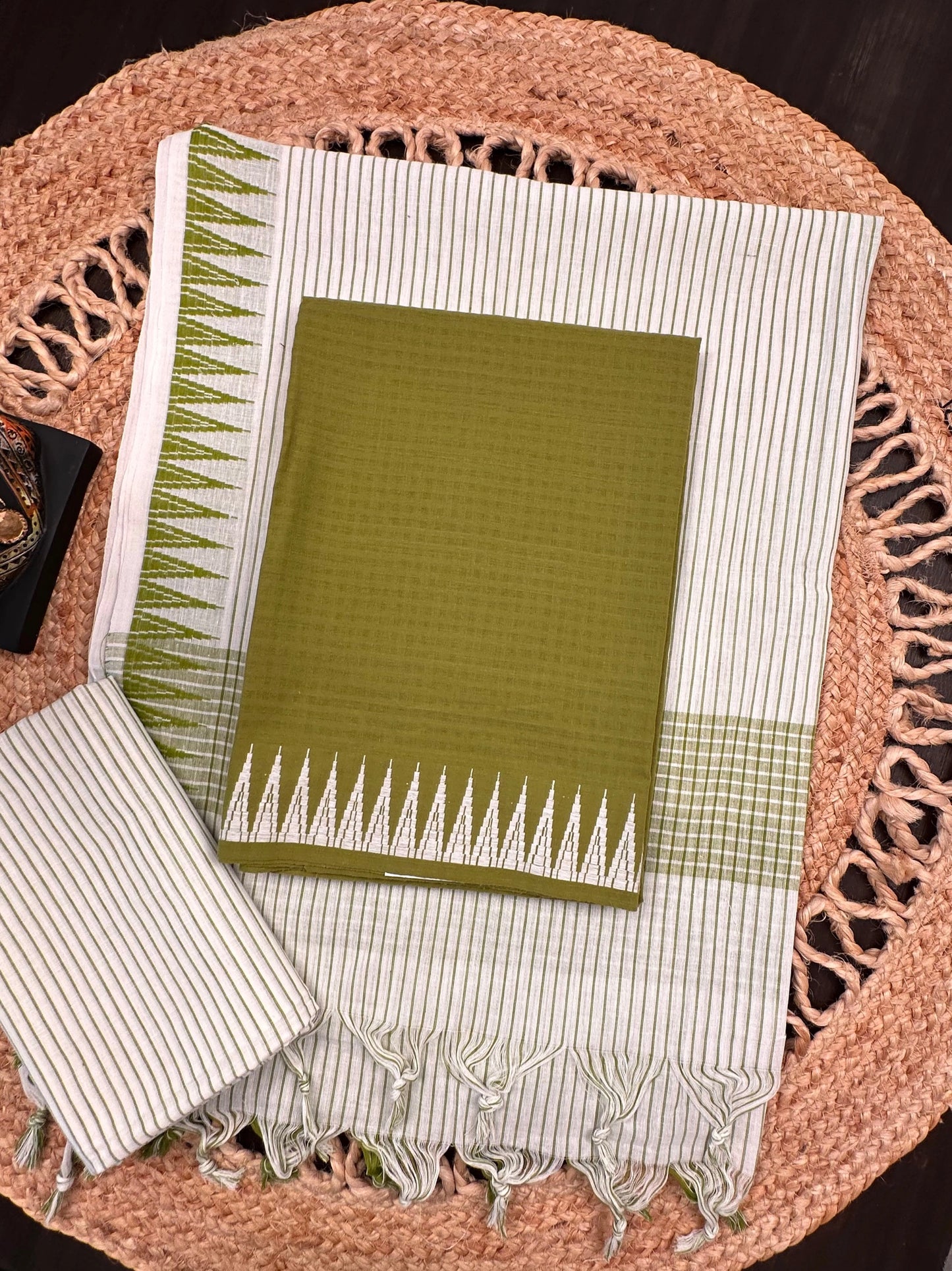 Green South Cotton 3-Piece Suit