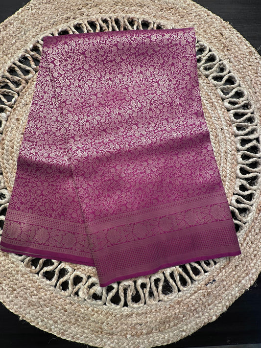 Purple Jamawar Art Silk Saree