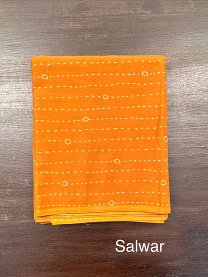 Rust Printed Rati Pure Cotton Suit