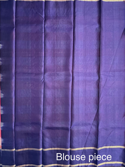Multi Checkered Pure Soft Silk Saree