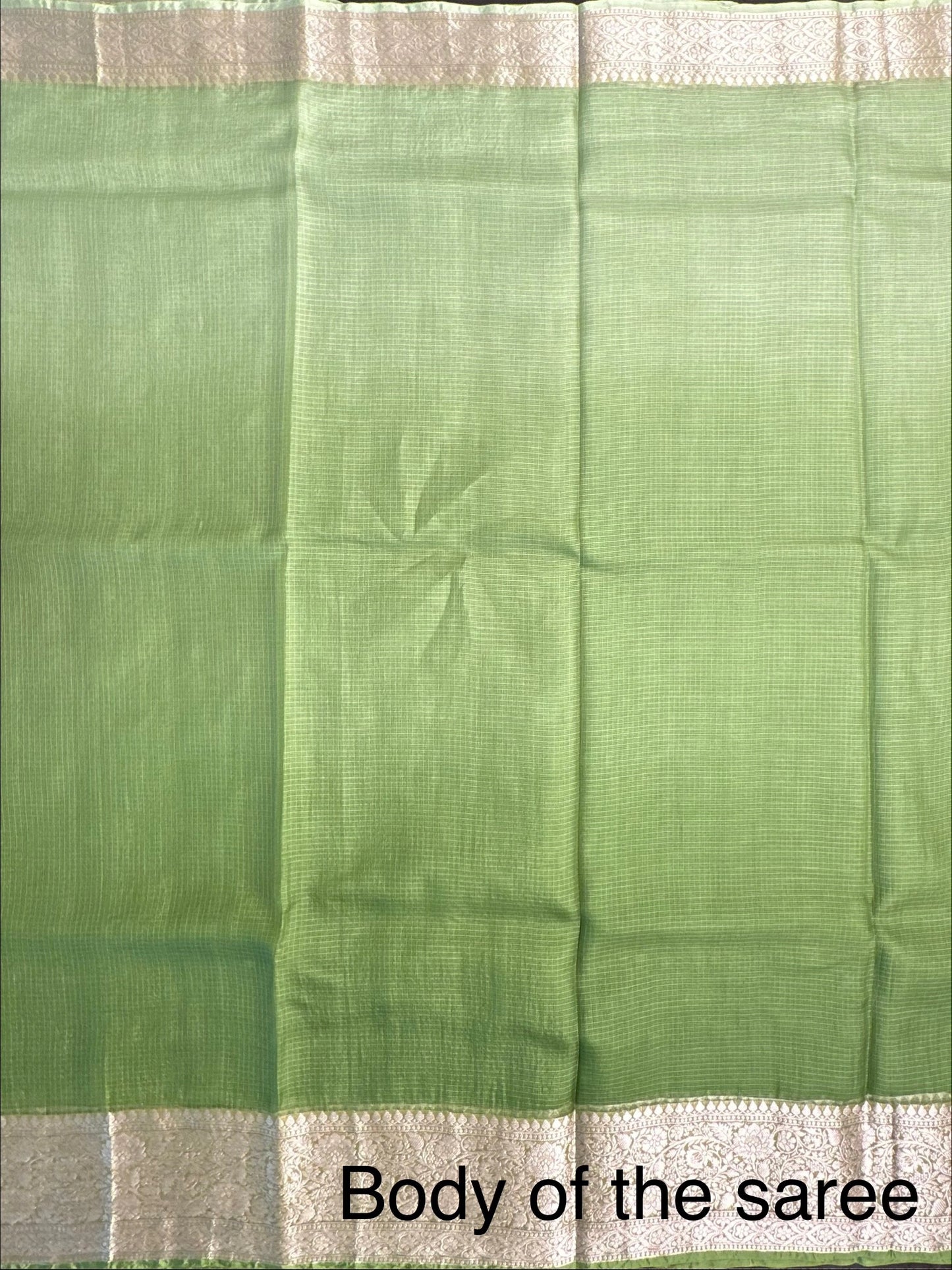 Shaded Green Pure Kota Doria Silk Saree