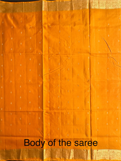 Yellow Handloom  Pure Silk Saree