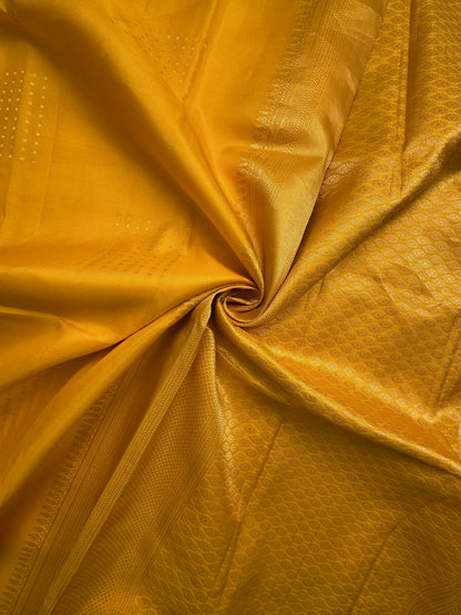 Yellow Handloom Pure Soft Silk Saree