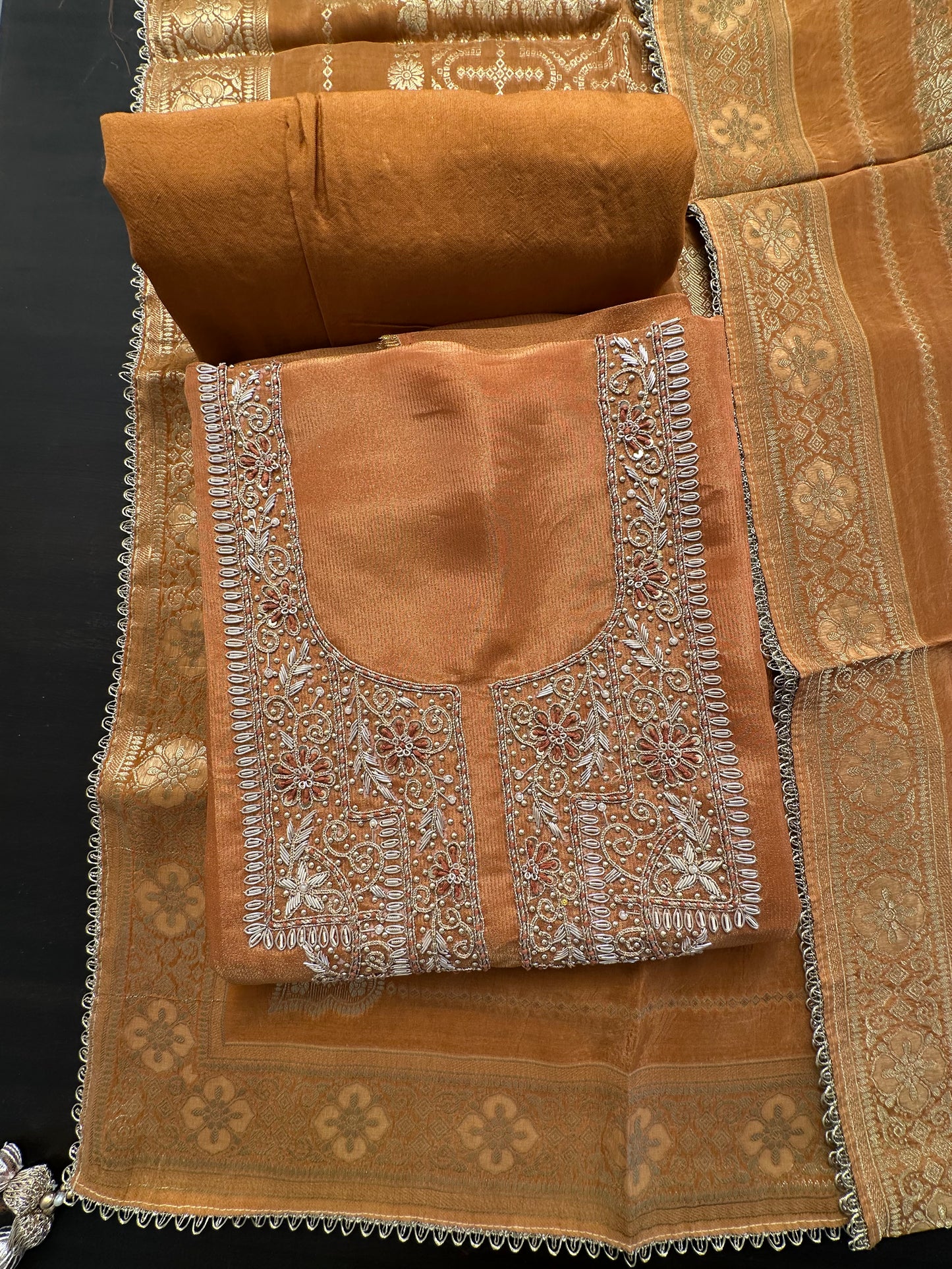 Orange Blended Tissue Suit