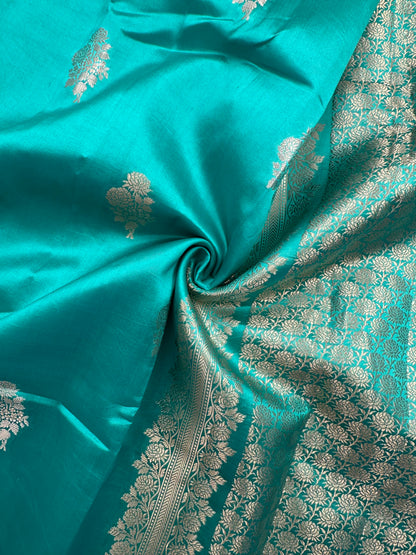 Sea Green Vishakha Pure Silk Saree