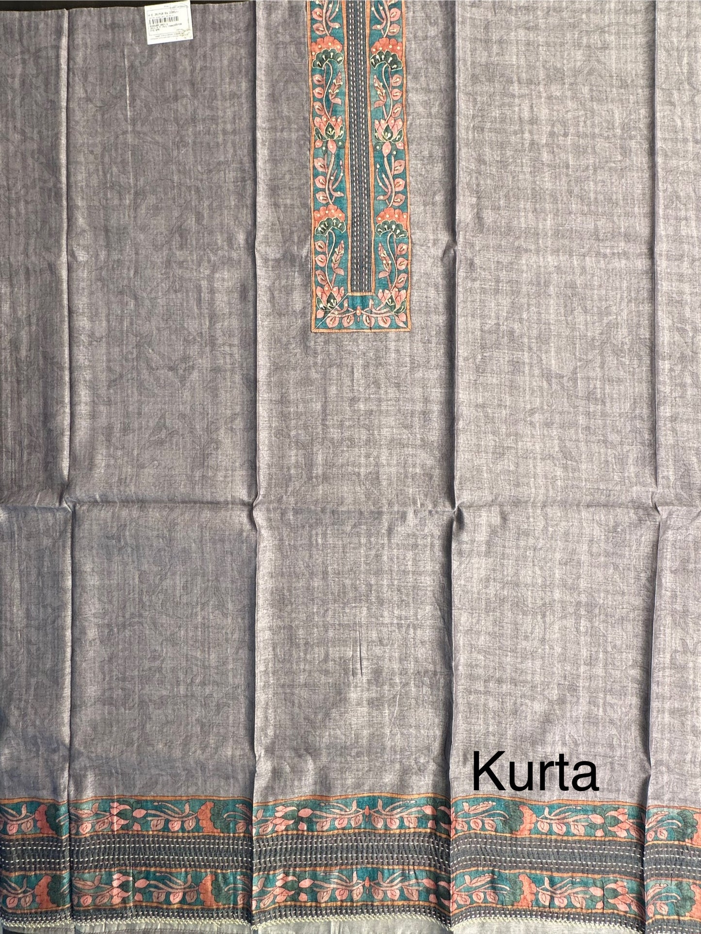 Grey Fancy Cotton 3-Piece Suit