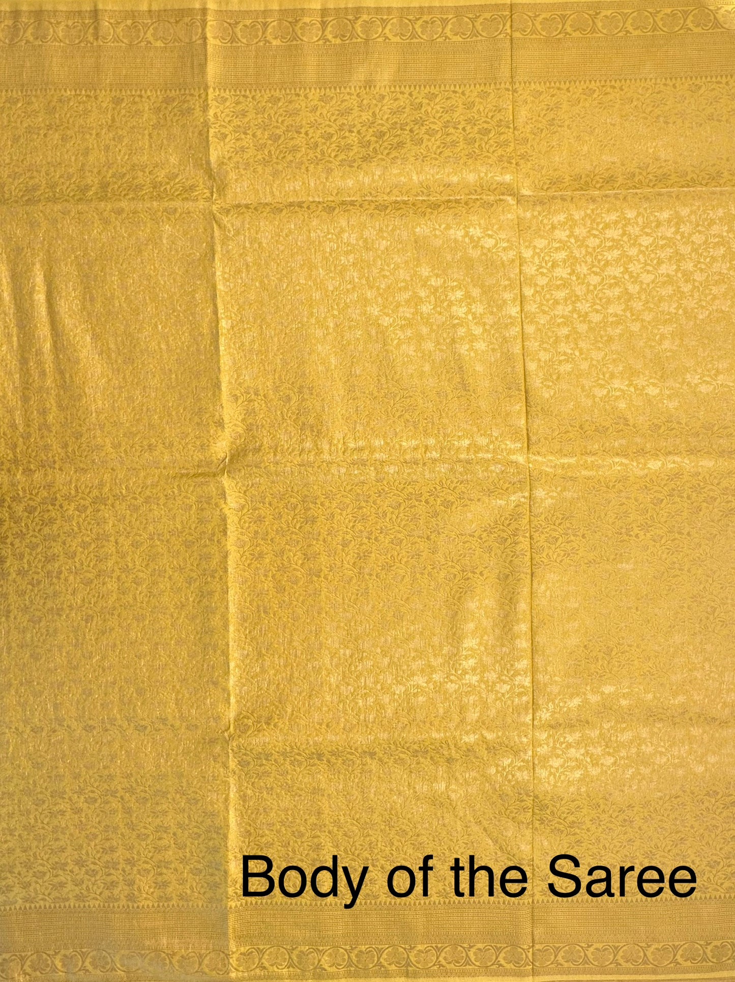 Yellow Jamawar Art Silk Saree