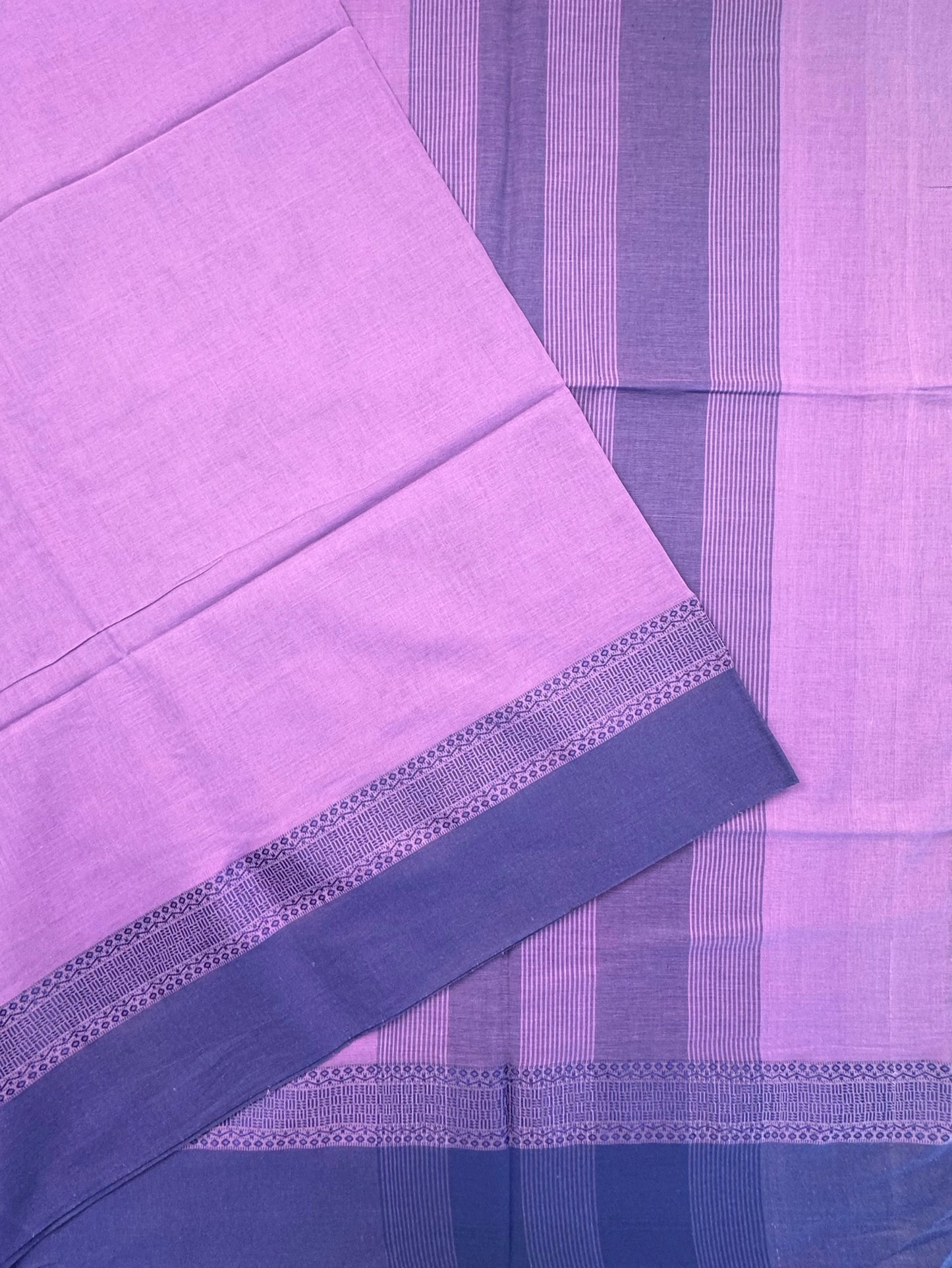 Purple Piku Bengal Cotton Saree