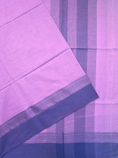 Purple Piku Bengal Cotton Saree