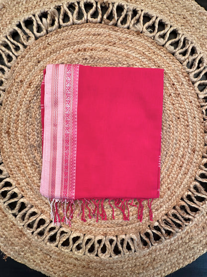 Rani Piku Bengal Cotton Saree