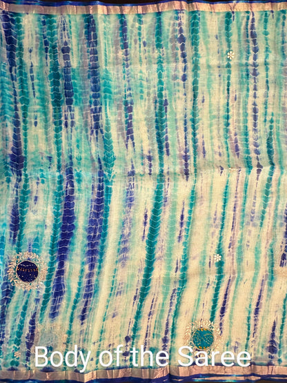 Shibori Bandhej Kota Silk Saree