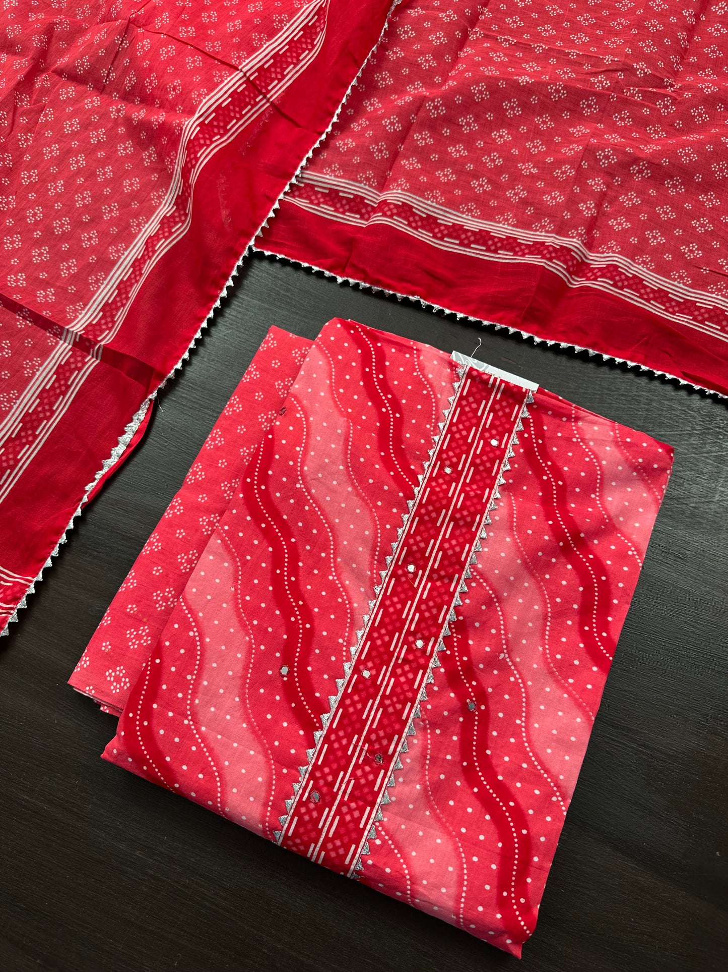 Gazari Jaipuri Necktie Cotton 3-Piece Suit