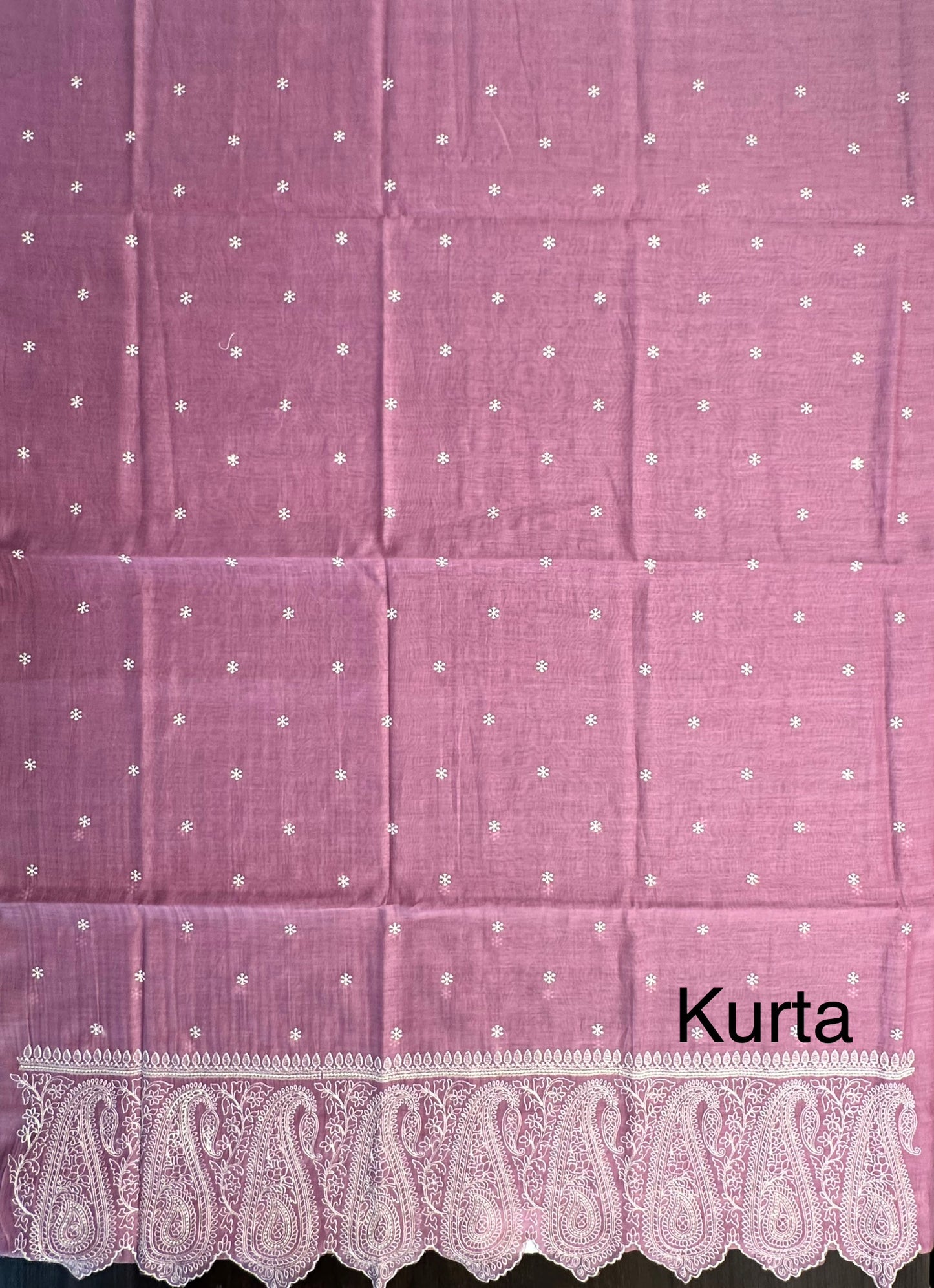 Mauve Embroidery Chanderi Suit