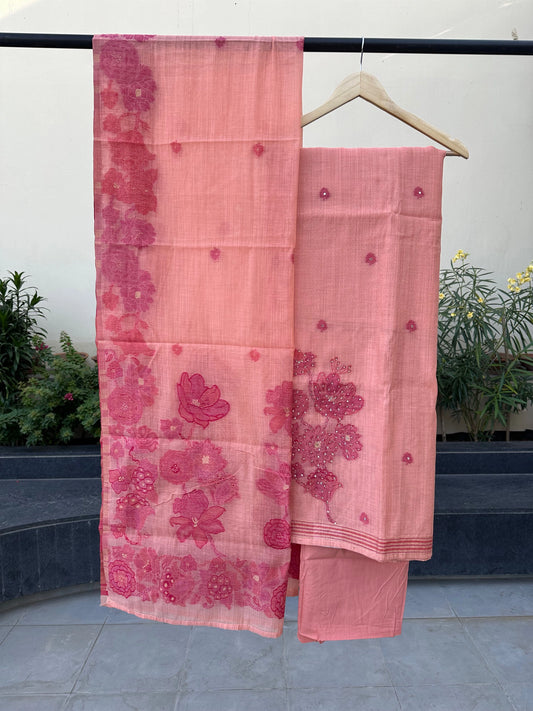 Peach Cotton Suit