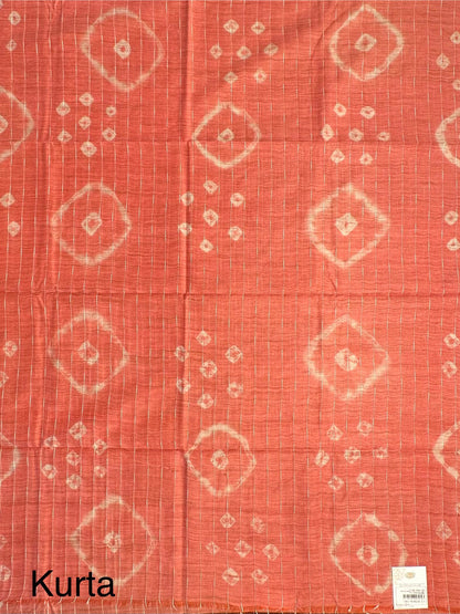 Rust-Mauve Kumari Art Cotton 3-Piece Suit