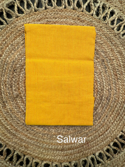 Maroon-Yellow South Cotton 3-Piece Suit