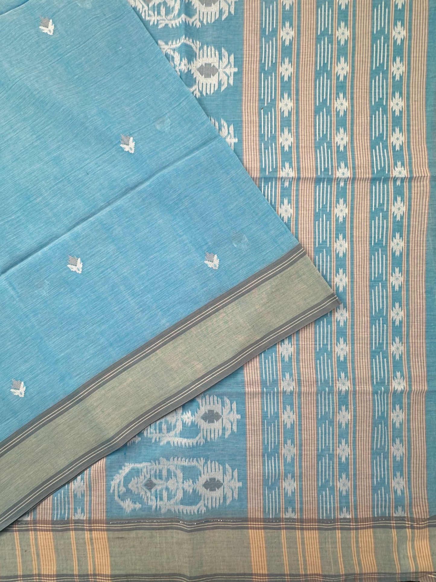 Firozi Bengal Pure Cotton Saree