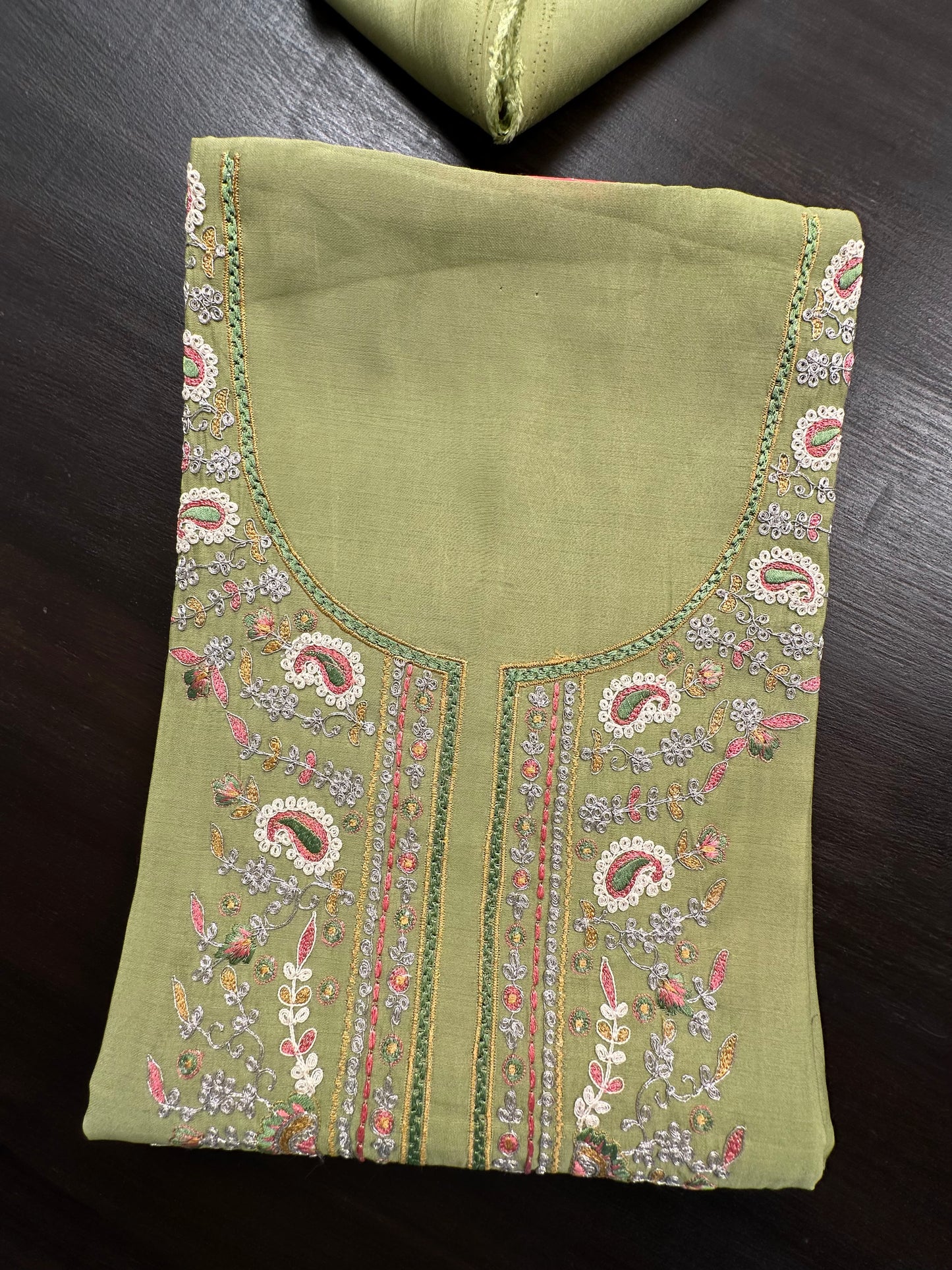 Pista Green Pittan Work Cotton 3-Piece Suit