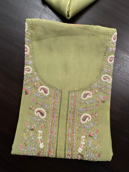 Pista Green Pittan Work Cotton 3-Piece Suit