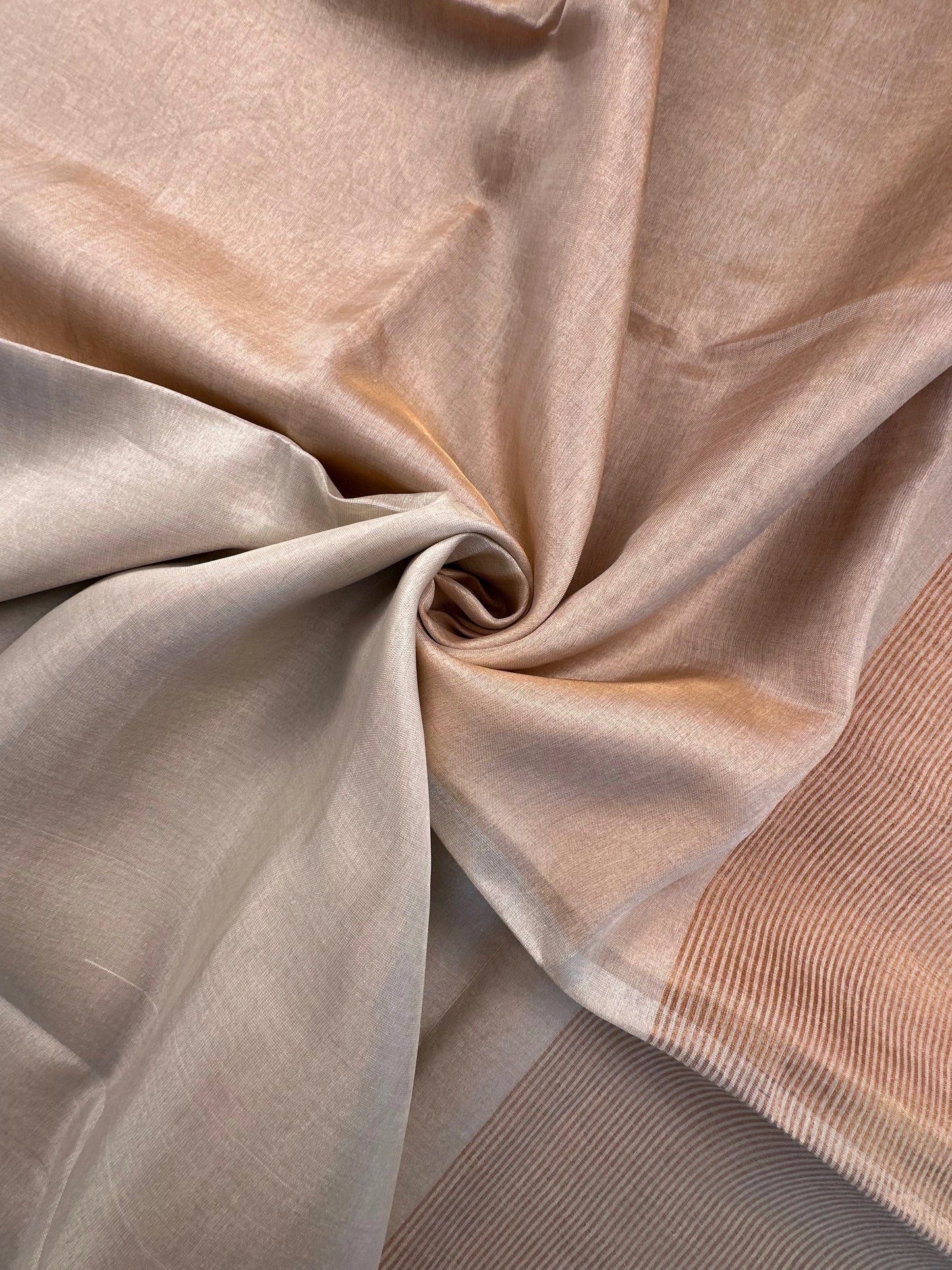 Off-White Tissue Silk Saree