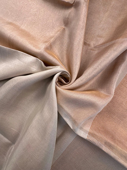 Off-White Tissue Silk Saree