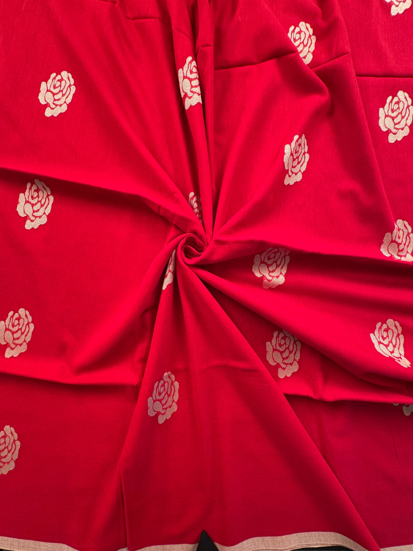 Red Bengal Pure Cotton Saree