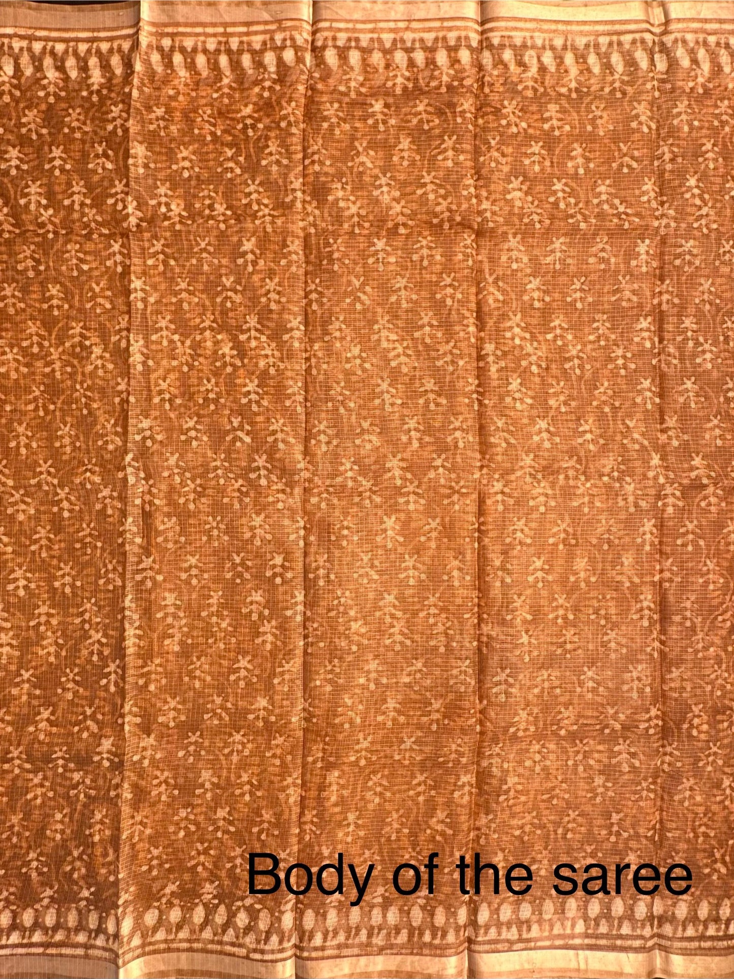 Sand Kota Doria Cotton-Silk Saree