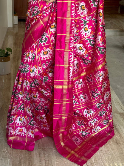 Rani Patola Pure Silk Saree