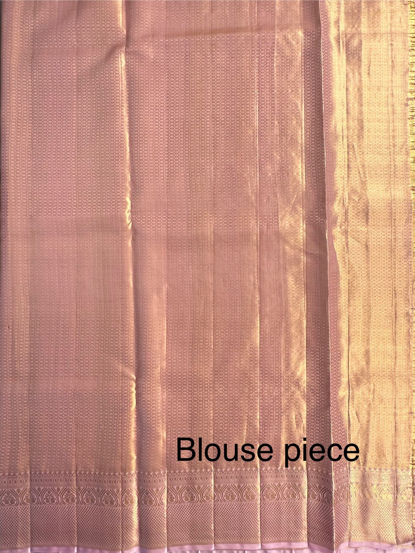 Baby Pink Handloom  Jamawar Pure Tissue Silk Saree