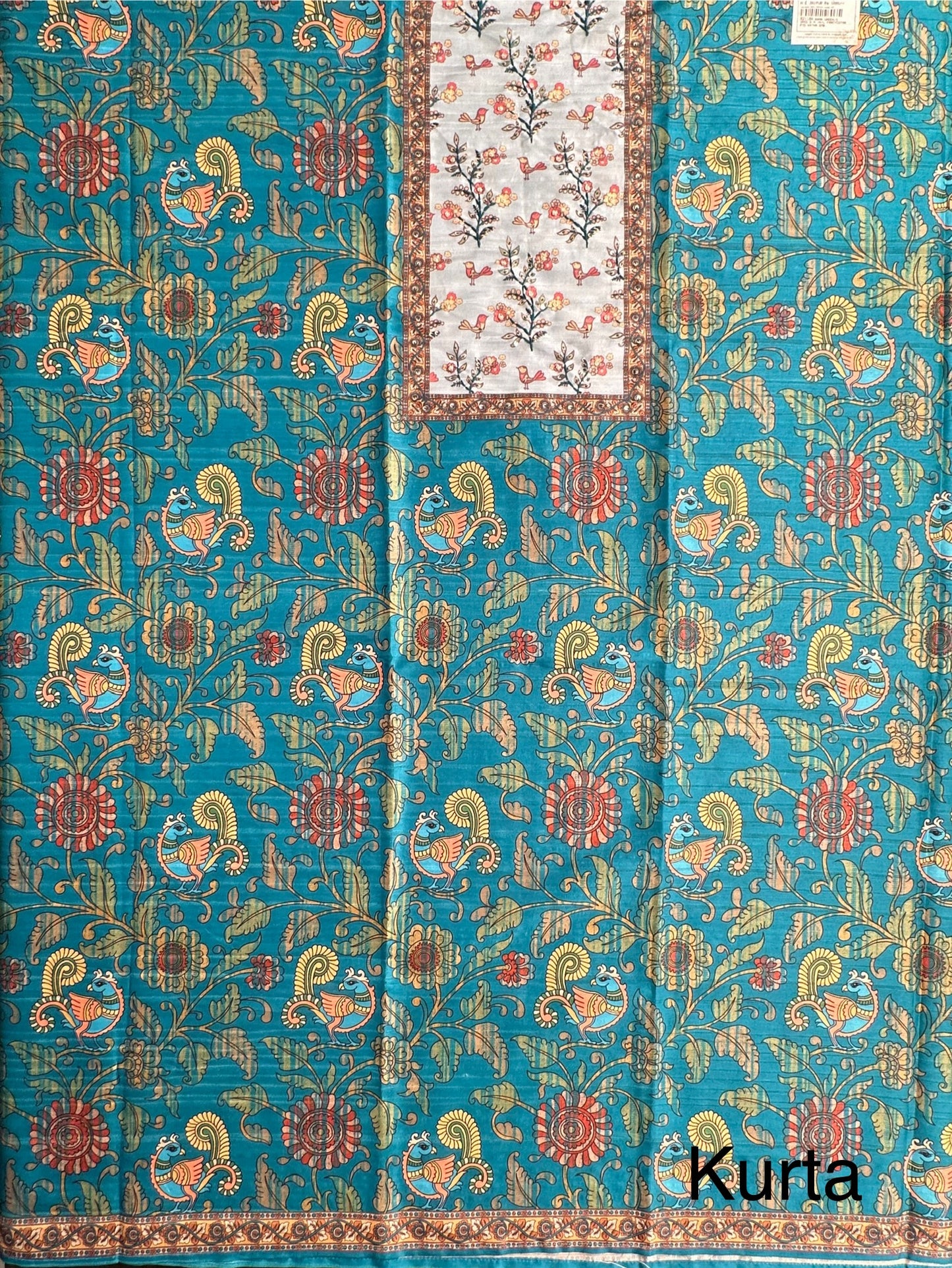 Green Fancy Cotton 3-Piece Suit