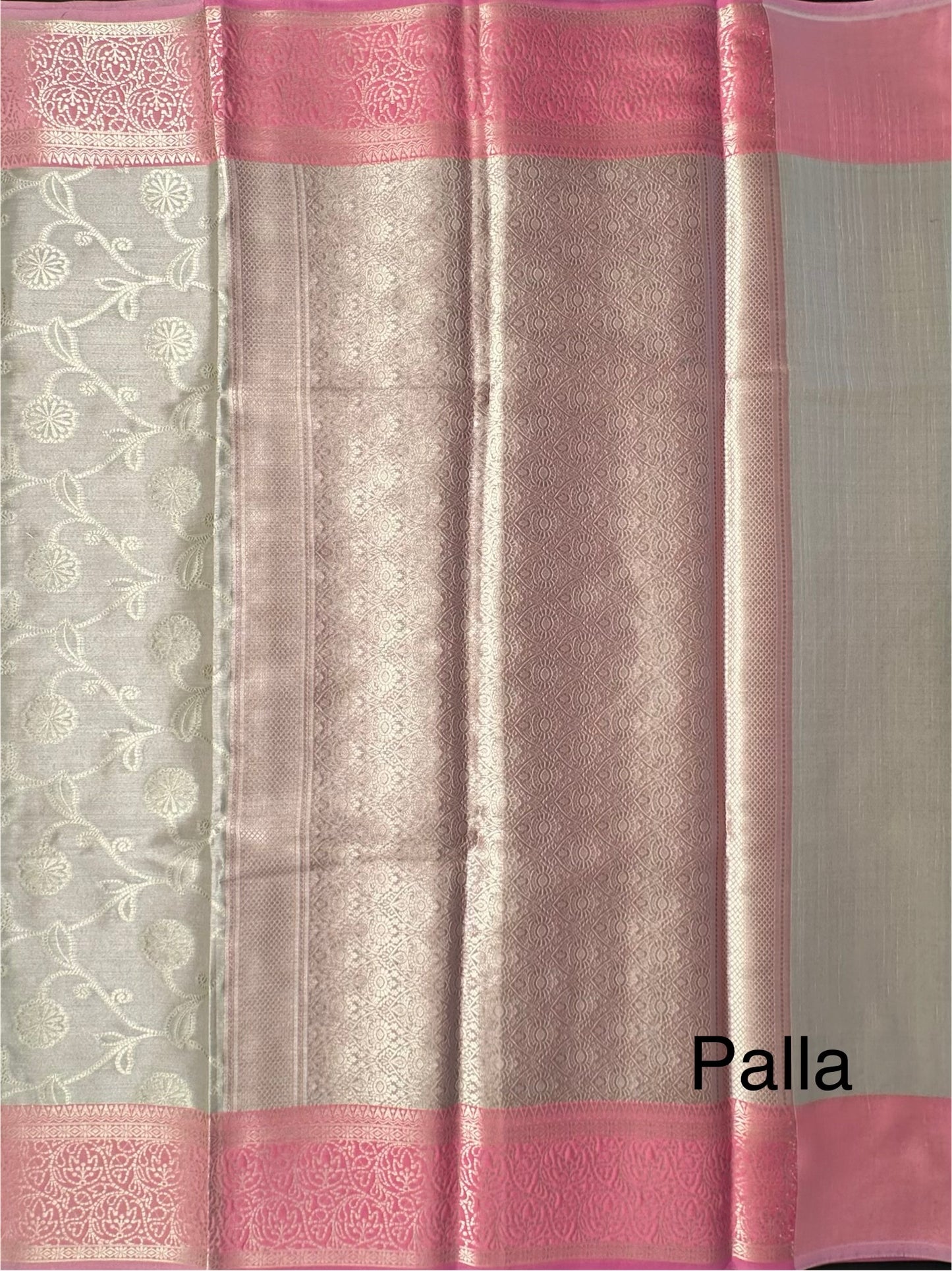 Cream-Pink Seerat Tissue Saree