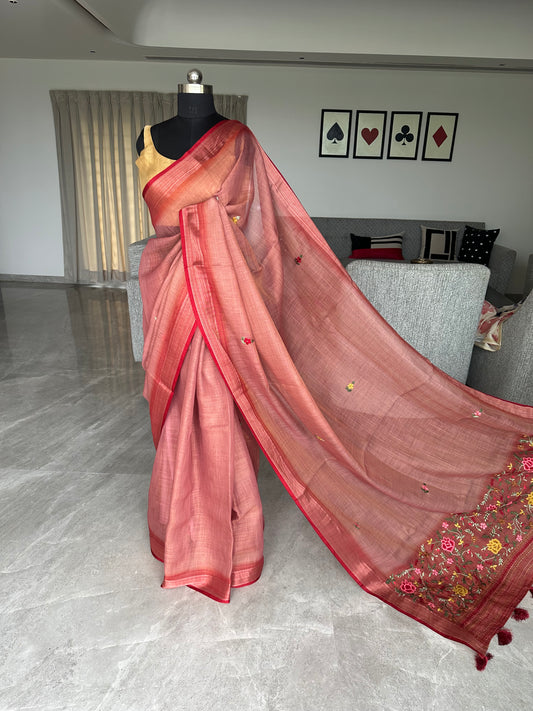 Cotton Saree with Embroidery