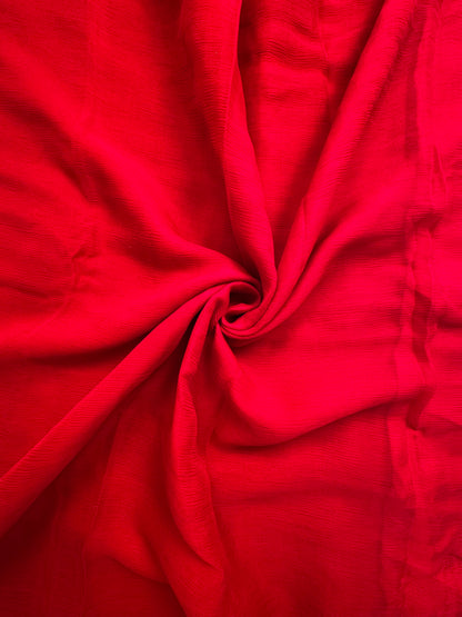 Red Pure Chiffon Saree