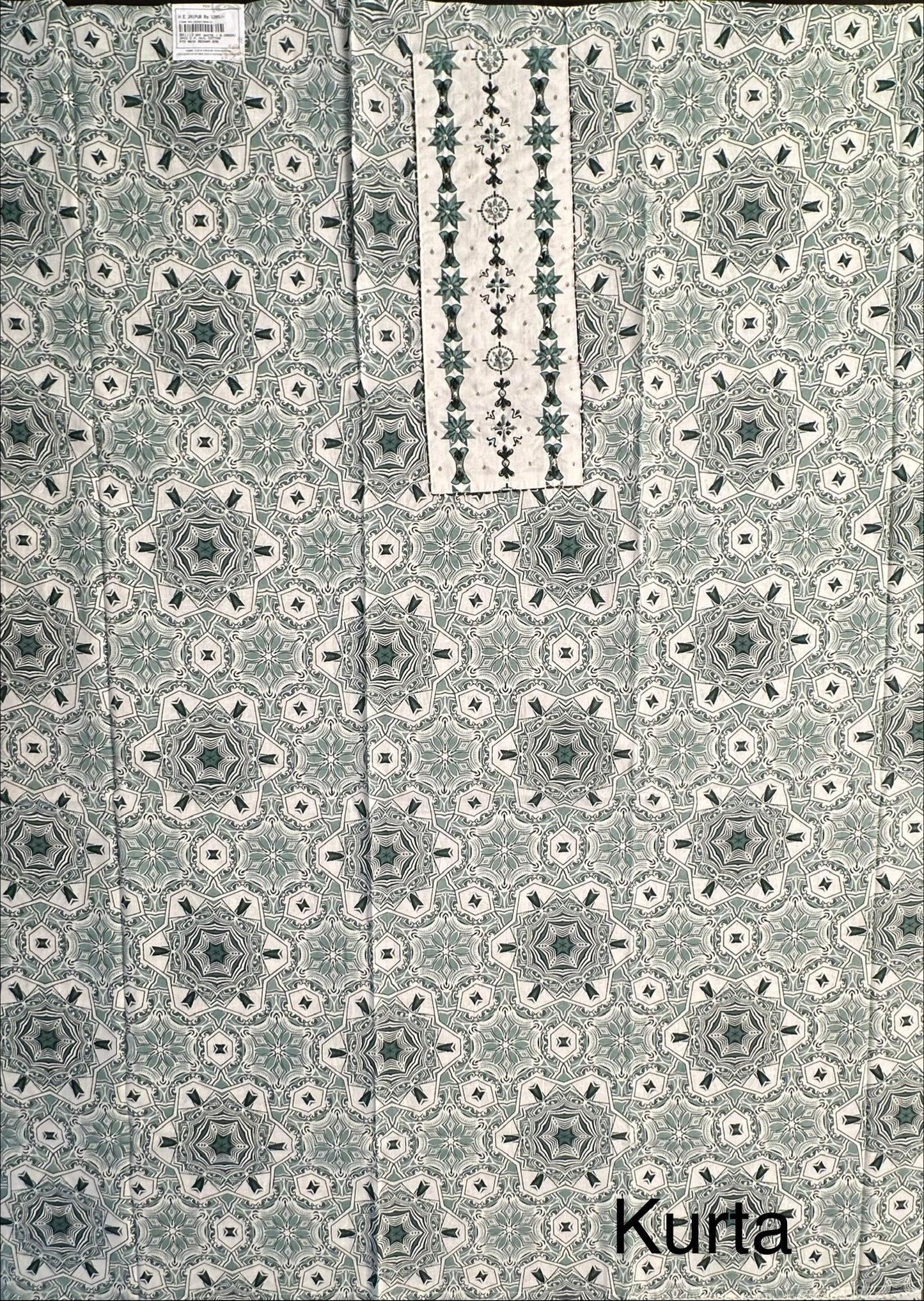 Off White-Rama Green Necktie Cotton 3-Piece Suit