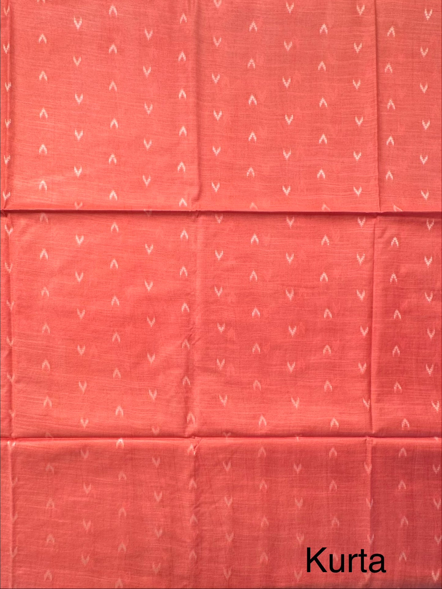 Coral Pink Salem Art Cotton 3-Piece Suit