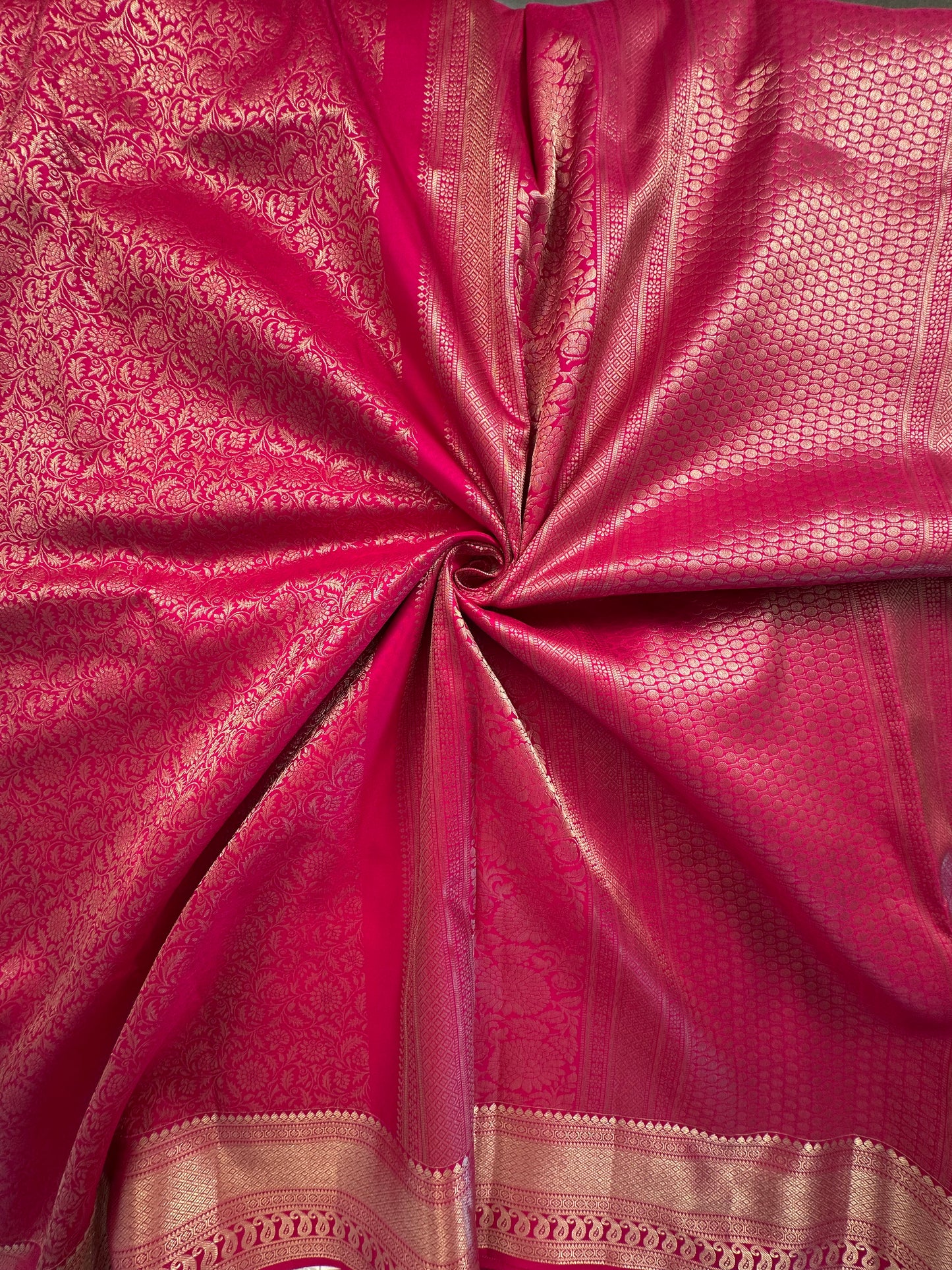 Rani  Handloom Kanjivaram Jamawar Pure Silk Saree