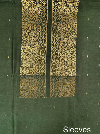 Green Handloom Chanderi Suit
