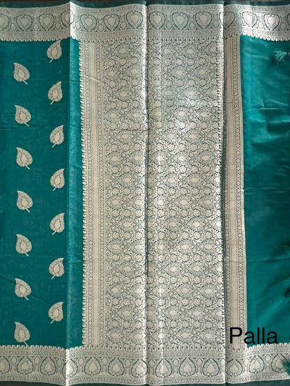 Rama Green Chanderi Cotton Saree