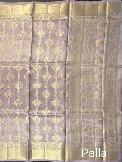 Purple Tissue Silk Saree