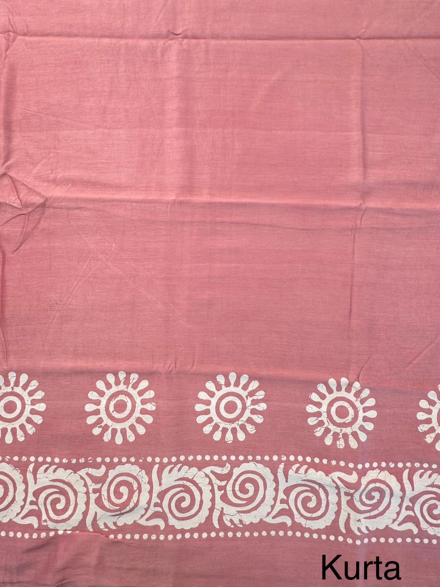 Pink Printed Chanderi 3-Piece Unstitched Suit