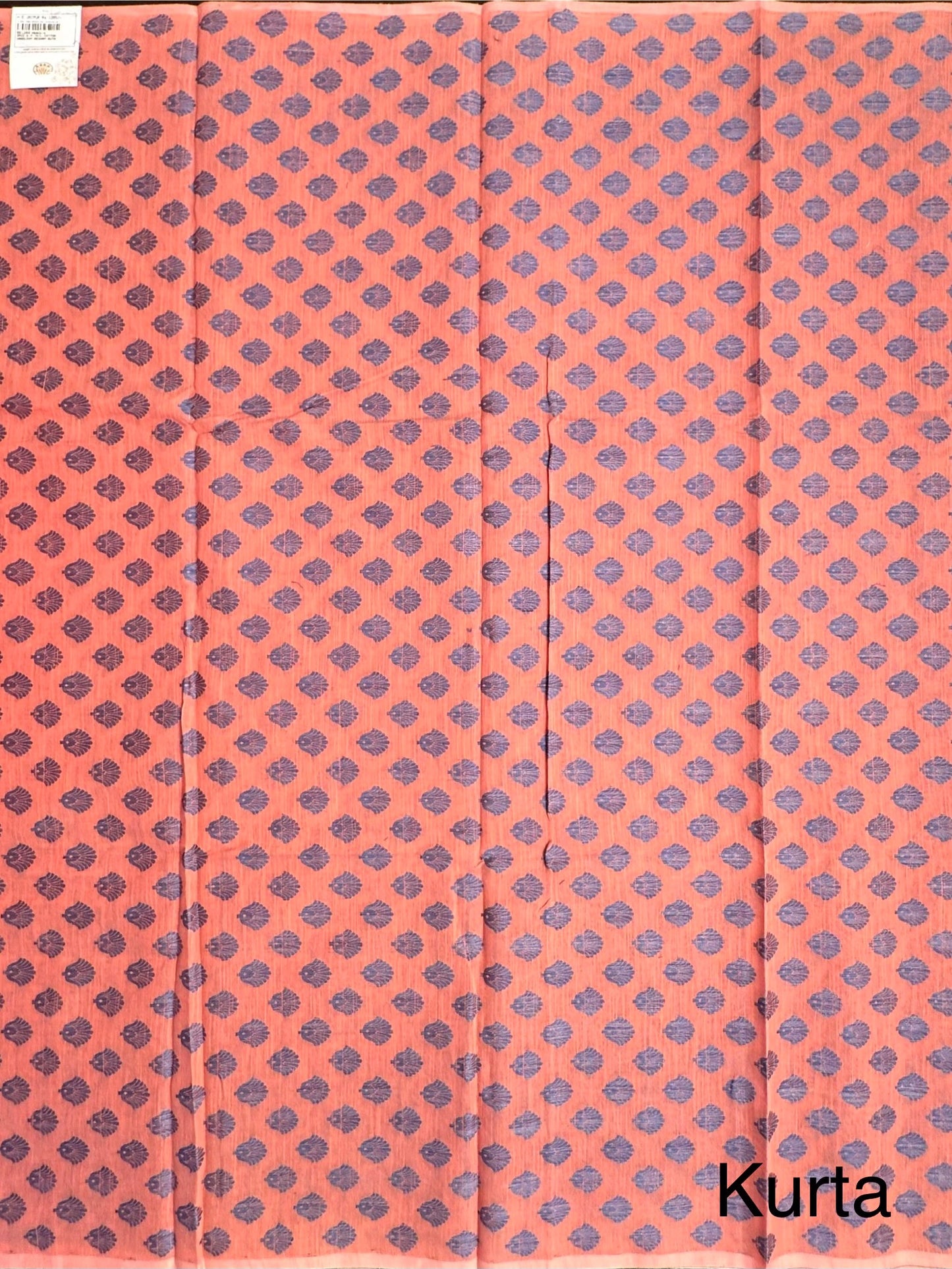 Peach Jacquard 3-piece Unstitched Cotton Suit