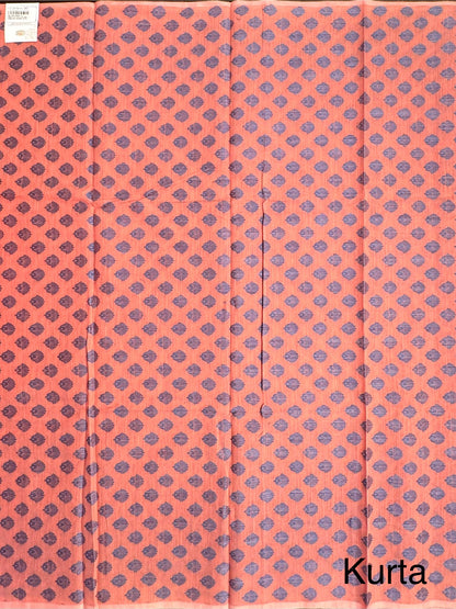 Peach Jacquard 3-piece Unstitched Cotton Suit