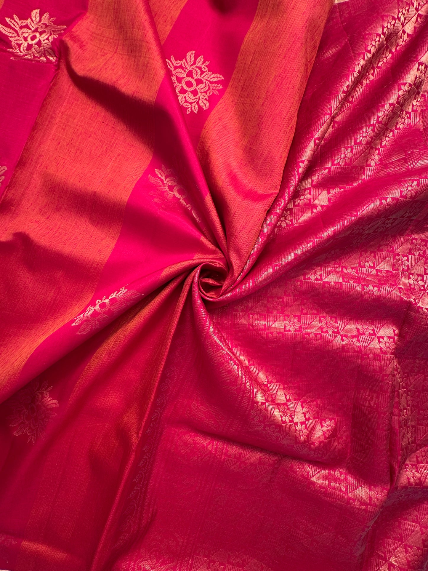 Coral-Rani Tiruchirapalli Pure Soft Silk Saree