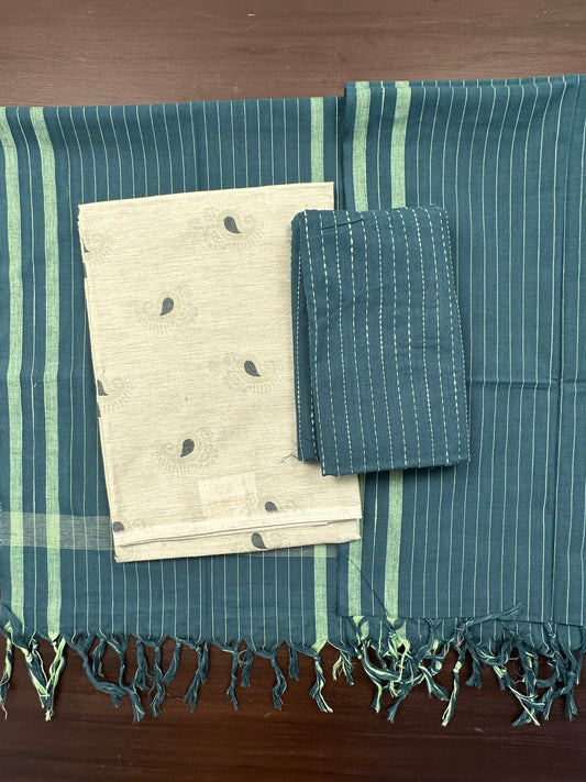 Pista Green South Cotton Suit